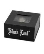 'Black-Leaf'-Glaskunstkopf-Punkte-petrolblau-3.jpg