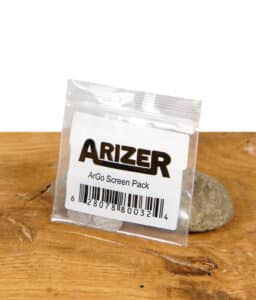 Arizer ArGo Screen Pack Siebe in Plastikverpackung auf Stein liegend